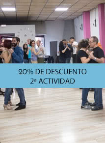 Promoción 2ª actividad al 20% de descuento
