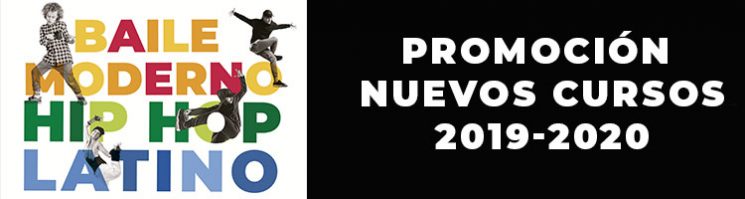 Promoción Cursos de Danzas Urbanas, Baile moderno y Baile Latino para niños.